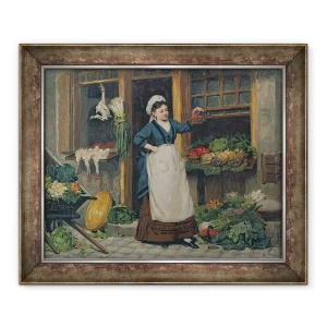 Tablou inramat - Victor Gabriel Gilbert - Vanzatorul de fructe, 50 x 60 cm