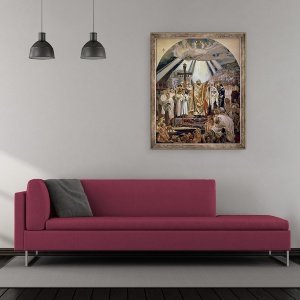 Tablou inramat - Victor Mikhailovich Vasnetsov - Botezul Rusiei, 50 x 60 cm - Img 2