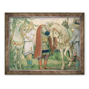Tablou inramat - Victor Mikhailovich Vasnetsov - Cantecul Printului Oleg, 70 x 90 cm