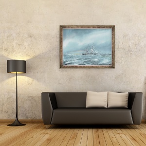 Tablou inramat - Vincent Alexander Booth - Mary Celeste in deriva 5 decembrie 1872, 2016, 60 x 80 cm - Img 2