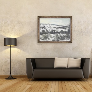 Tablou inramat - Vincent Alexander Booth - Peisaj Osmotherley in zapada de iarna, 1997, 60 x 80 cm - Img 2