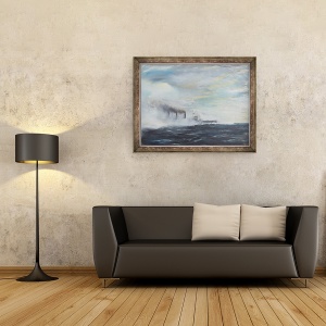 Tablou inramat - Vincent Alexander Booth - SMS Emden Lebada Estului 1914, 2011, 60 x 80 cm - Img 2