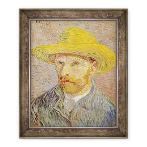 Tablou inramat - Vincent van Gogh - Autoportret cu o palarie de paie, 50 x 60 cm