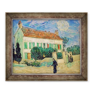 Tablou inramat - Vincent van Gogh - Casa Alba pe timp de noapte, 70 x 85 cm