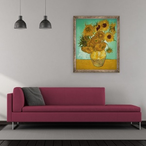 Tablou inramat - Vincent van Gogh - Floarea-soarelui I, 50 x 60 cm - Img 2
