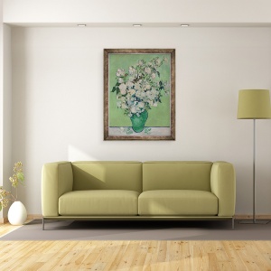 Tablou inramat - Vincent van Gogh - O vaza de trandafiri, 60 x 80 cm - Img 2