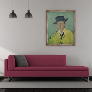 Tablou inramat - Vincent van Gogh - Portretul lui Armand Roulin I, 50 x 60 cm - Img 2