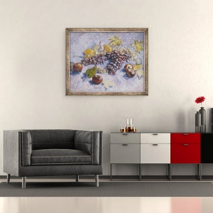 Tablou inramat - Vincent van Gogh - Struguri, lamai, pere si mere, 70 x 85 cm - Img 2