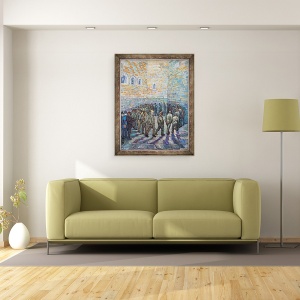 Tablou inramat - Vincent van Gogh - Yard-ul de exercitii sau inchisoarea condamnatilor, 60 x 80 cm - Img 2