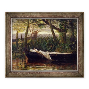 Tablou inramat - Walter Crane - Doamna din Shalott, 50 x 60 cm