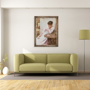 Tablou inramat - Walter Langley - Scrisoarea, 60 x 80 cm - Img 2