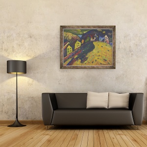 Tablou inramat - Wassily Kandinsky - Case la Murnau, 60 x 80 cm - Img 2