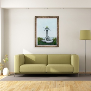 Tablou inramat - Wayne Anderson - Regele sarpelui, 1982, 60 x 80 cm - Img 2