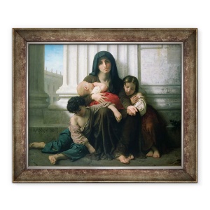 Tablou inramat - William-Adolphe Bouguereau - Caritate sau familia indigenta, 70 x 85 cm