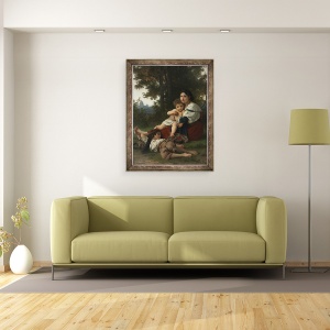 Tablou inramat - William-Adolphe Bouguereau - Restul, 70 x 90 cm - Img 2
