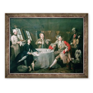 Tablou inramat - William Hogarth - Capitanul Graham in cabina sa, 70 x 90 cm