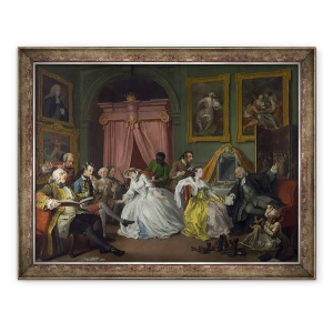 Tablou inramat - William Hogarth - Casatoria a la Mod, IV, The Toilette, 70 x 90 cm