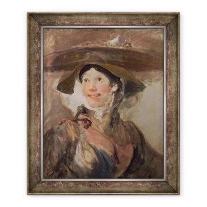 Tablou inramat - William Hogarth - Fata cu creveti, 50 x 60 cm