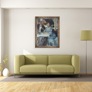 Tablou inramat - William James Glackens - La Mouquin, 60 x 80 cm - Img 2