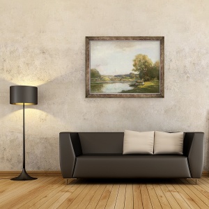 Tablou inramat - William Kay Blacklock - Vara la Hemingford Grey, 60 x 80 cm - Img 2