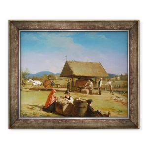 Tablou inramat - William Sidney Mount - Fabricarea cidrului, 50 x 60 cm