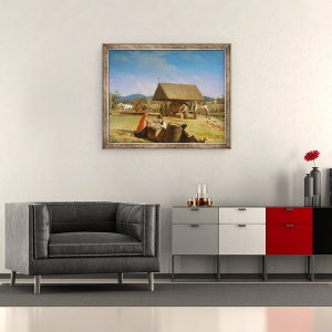 Tablou inramat - William Sidney Mount - Fabricarea cidrului, 50 x 60 cm - Img 2