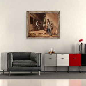 Tablou inramat - William Sidney Mount - Puterea muzicii, 70 x 85 cm - Img 2