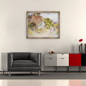 Tablou inramat - William Stephen Coleman - Urmarind ratele, 50 x 60 cm - Img 2