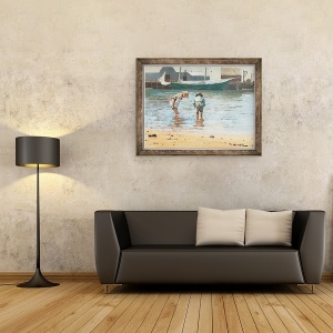 Tablou inramat - Winslow Homer - Baieti de trecere, 60 x 80 cm - Img 2