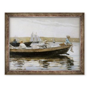 Tablou inramat - Winslow Homer - Baieti in Dory, 70 x 90 cm