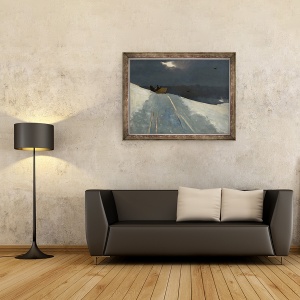 Tablou inramat - Winslow Homer - Plimbare sania, 70 x 90 cm - Img 2