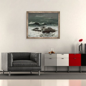 Tablou inramat - Winslow Homer - Vara vijelie, 50 x 60 cm - Img 2