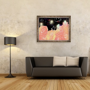 Tablou inramat - Yoyo Zhao - Gradina Trandafir, 60 x 80 cm - Img 2