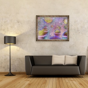 Tablou inramat - Yoyo Zhao - Univers, 70 x 90 cm - Img 2