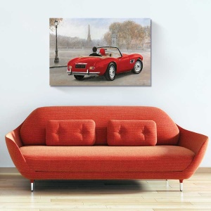 Tablou Canvas - A Ride in Paris III Red, 80 x 120 cm - Img 2