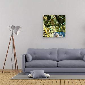 Tablou canvas - Albastru, Acoperisuri, New York, 90 x 90 cm - Img 2