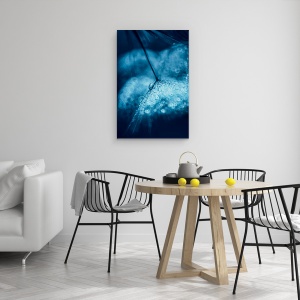 Tablou canvas - Albastru, Macro, Picaturi, Papadie, 40 x 60 cm - Img 2