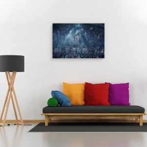 Tablou canvas - Albastru, Oras, New York, SUA, 60 x 90 cm - Img 2