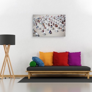 Tablou canvas - Alveare, Oameni, Plaja, Sarbatori, Vacanta, Nisip, 40 x 60 cm - Img 2