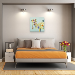 Tablou canvas - Animale, Diverse, Camila Colorata, Pictura Ii, 90 x 90 cm - Img 3