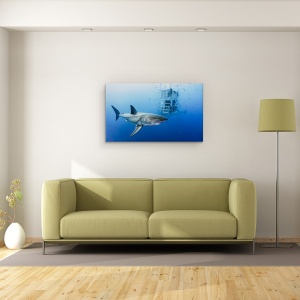 Tablou canvas - Animale In Cusca, Rechin, Peste, Sub Apa, 50 x 80 cm - Img 2