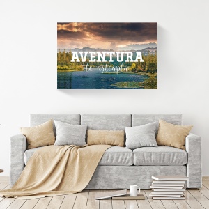 Tablou canvas peisaj natură cu lac și pădure