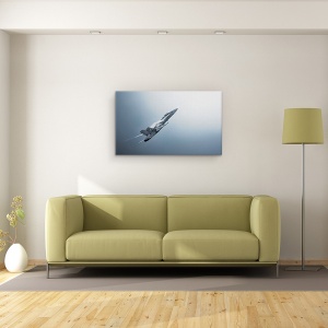 Tablou canvas - Avion, Airshow, Avion, Gri, Nori, Luptator, 50 x 80 cm - Img 2