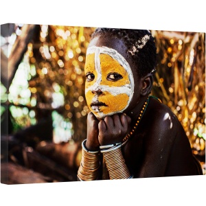 Tablou canvas - Baiat, Suri, Africa, Oameni, Ethiopia, Originar, Indigene, 80 x 120 cm