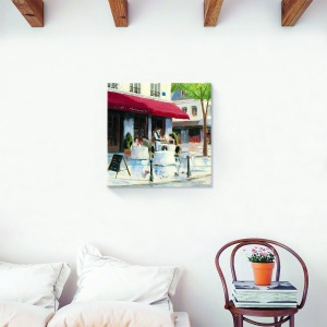 Tablou decorativ bistro vintage pe canvas 60x60 cm