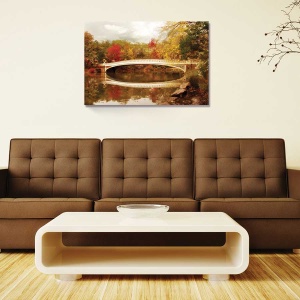 Tablou Canvas - Bow Bridge toamna, 75 x 100 cm - Img 2