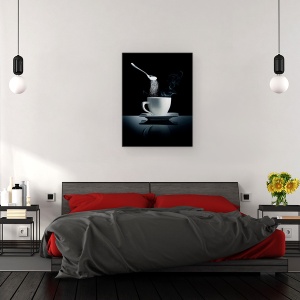Tablou canvas - Cafea Si Zahar, Ceasca, Lingura, Cana, 50 x 70 cm - Img 3