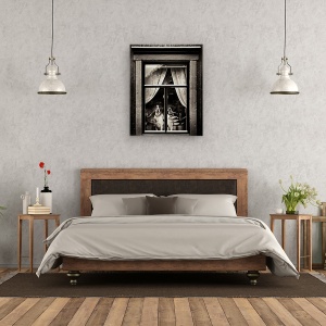 Tablou canvas - Caini, Fereastra, Vara, Rognan, Norvegia, 60 x 75 cm - Img 3