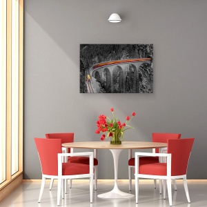 Tablou canvas - Calaretul Fantoma, Elvetia, Filisur, Tren, Viaduct, Pod, 60 x 90 cm - Img 4