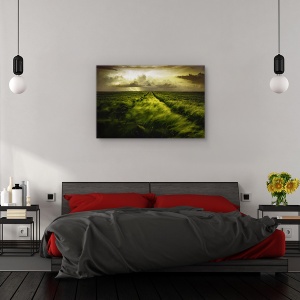 Tablou canvas - Calatorie spre furtuna, Peisaj, Nor, Camp, 60 x 90 cm - Img 3